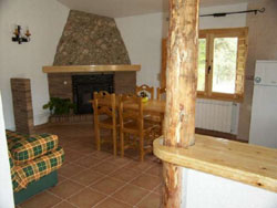 Interior de una cabaña
