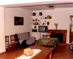 Acogedor salón con chimenea 
