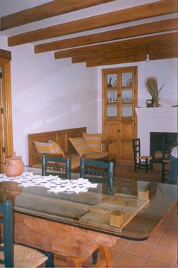 Acogedor salón con chimenea